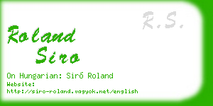 roland siro business card